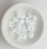 100pcs Silicone Lentil Beads 12mm Baby Toy Teether Necklace Bead Jewelry
