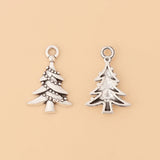 100pcs Tibetan Silver Christmas Tree Charms Pendants for Jewelry Making