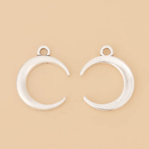 100pcs/Lot Tibetan Silver Moon Charms for Jewelry Making