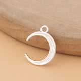 100pcs/Lot Tibetan Silver Moon Charms for Jewelry Making