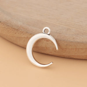 100pcs/Lot Tibetan Silver Moon Charms for Jewelry Making