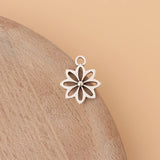 100pcs Tibetan Silver Flower Charms Pendants Beads for Jewelry Making