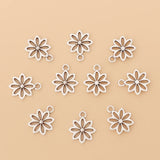 100pcs Tibetan Silver Flower Charms Pendants Beads for Jewelry Making