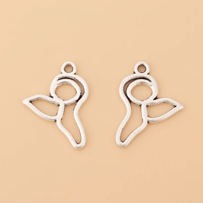 100pcs Tibetan Silver Mermaid Tail Charms Pendants Beads for Jewelry Making