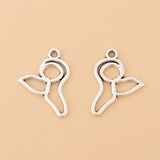 100pcs Tibetan Silver Mermaid Tail Charms Pendants Beads for Jewelry Making