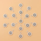 100pcs Tibetan Silver Sun Flower Charms Pendants for Jewelry Making