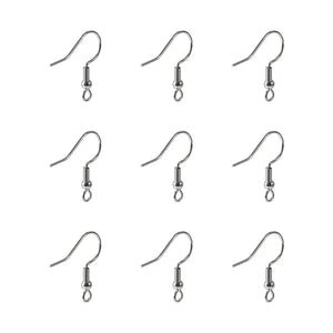 100pcs Stainless Steel Earring Hooks for DIY Earring Making