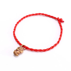 100pcs Heart/Cat Charm Bracelet Diy Jewelry Red String Couple Bracelets