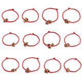 100pcs Heart/Cat Charm Bracelet Diy Jewelry Red String Couple Bracelets