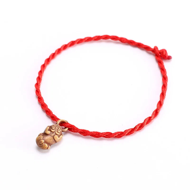 100pcs Heart/Cat Charm Bracelet Diy Jewelry Red String Couple Bracelets