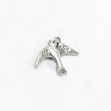 100pcs Antique Silver/Bronze Swallow Bird Pendant Charm DIY Jewelry Making