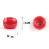 100pcs Luminous Acrylic Beads 6*9mm Big Hole Glow In The Dark Spacer Beads