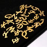 100pcs Stainless Steel A-Z Letter Pendant Charm DIY Jewelry Making