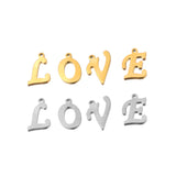 100pcs Stainless Steel A-Z Letter Pendant Charm DIY Jewelry Making