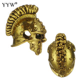 100pcs Metal Beads Helmet Beads Antique Steel Bronze