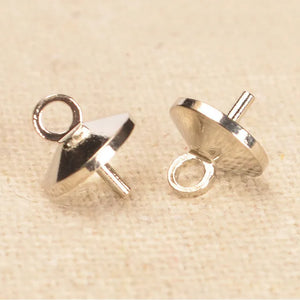 100pcs Copper Pendant Clasps Eye Pins Hooks Beads Cap For Jewelry