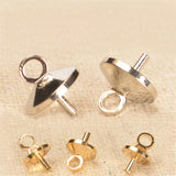 100pcs Copper Pendant Clasps Eye Pins Hooks Beads Cap For Jewelry