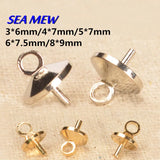 100pcs Copper Pendant Clasps Eye Pins Hooks Beads Cap For Jewelry