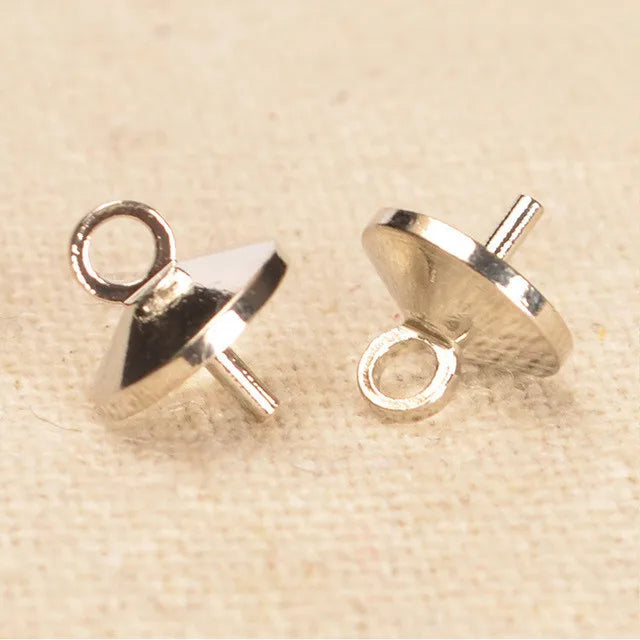 100pcs Copper Pendant Clasps Eye Pins Hooks Beads Cap For Jewelry