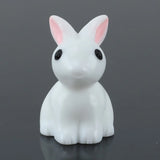 100pcs Rabbits Resin Bunny Ornament DIY Landscaping Fairy Decoration