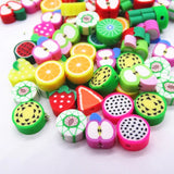 100pcs Animal Fruit Clay Spacer Beads DIY Bracelet Necklace Children Jewelry