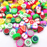 100pcs Animal Fruit Clay Spacer Beads DIY Bracelet Necklace Children Jewelry