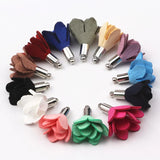 100pcs 25mm Flower Suede Tassel Charms for Jewelry Making DIY