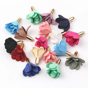 100pcs Mix 25mm Suede Tassel Charms for Jewelry Making