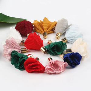100pcs Mix 30mm Flower Tassel DIY Jewelry Findings