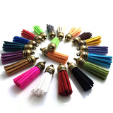 100pcs 38mm Leather Tassel Mix for Keychain Cellphone Jewelry Charms