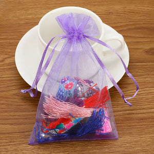 100pcs Organza Bag Wedding Party Gift Pouches 7x9 9x12 10x15cm