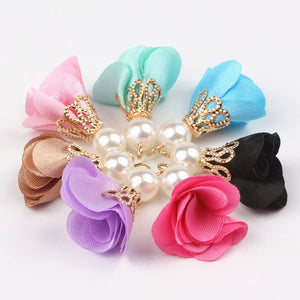 100pcs Mix Colors Flower Beads Cap Pendant Tassels/Brush Earrings Jewelry