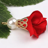 100pcs Mix Colors Flower Beads Cap Pendant Tassels/Brush Earrings Jewelry