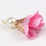 100pcs Mix Colors Flower Beads Cap Pendant Tassels/Brush Earrings Jewelry