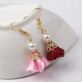 100pcs Mix Colors Flower Beads Cap Tassels For Earring Findings