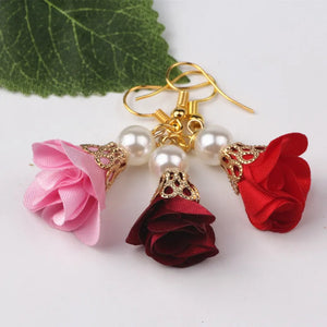 100pcs Mix Colors Flower Beads Cap Tassels For Earring Findings