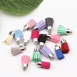 100pcs Mix Colors Suede Small Tassel For Keychain DIY Jewelry Making