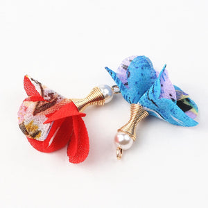 100pcs Mix Cloth Flower Tassel Charms for Necklace Bracelet Making