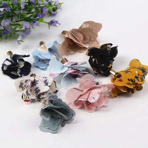100pcs Mix Flower Tassel 42mm Jewelry Findings DIY Key Chain