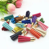 100pcs Mix Suede Tassel for Keychain Cellphone Straps Jewelry Charms