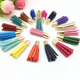 100pcs Mix Suede Tassel for Keychain Cellphone Straps Jewelry Charms