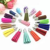 100pcs Mix Suede Tassel for Keychain Cellphone Straps Jewelry Charms