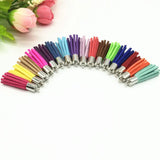 100pcs Mix Suede Tassel for Keychain Cellphone Straps Jewelry Charms