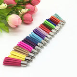 100pcs Mix Suede Tassel for Keychain Cellphone Straps Jewelry Charms