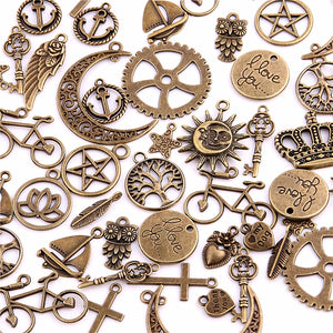 100pcs Mixed Charms Pendants for Jewelry Making DIY H3002-1