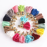 100pcs Mixed 28mm Small Suede Tassels Caps DIY Charms