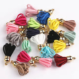 100pcs Mixed 28mm Small Suede Tassels Caps DIY Charms