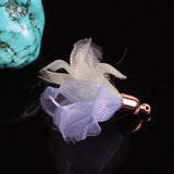 100pcs Mixed 32mm Satin Flower Tassels Earring Findings DIY Jewelry Making