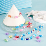 100pcs Mixed Fish Acrylic Beads Sea Animal Series Spacer Charm Beads