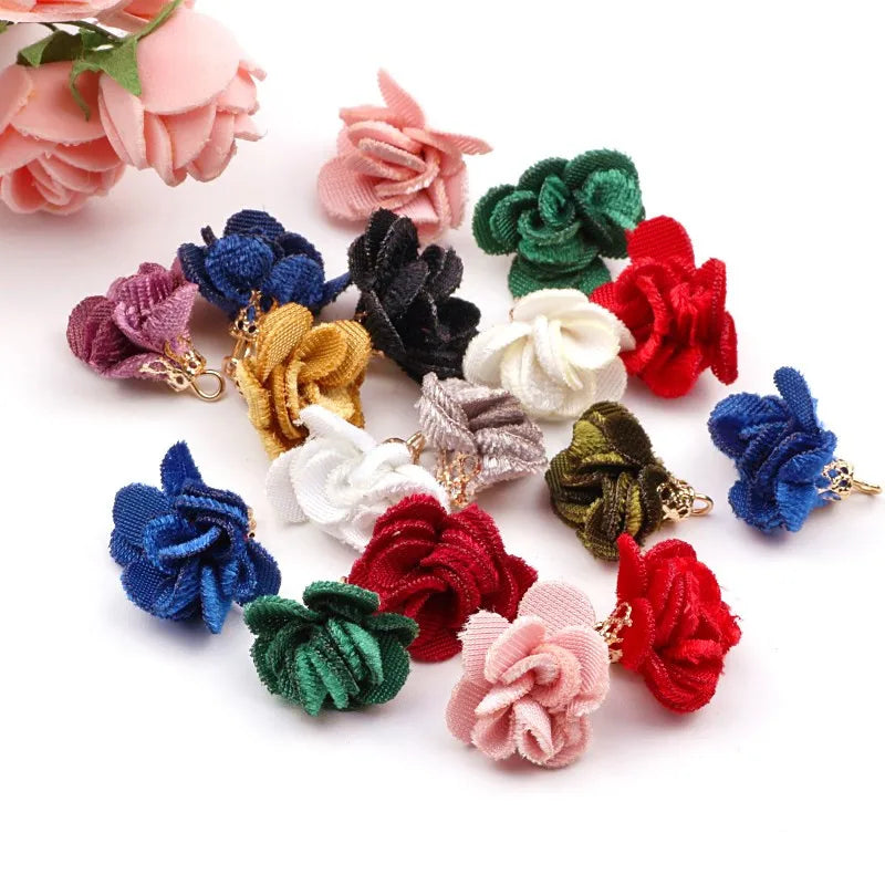 100pcs Mixed Flower Tassel 1.8mm Tassels For Jewelry Diy Cell Earring Necklace